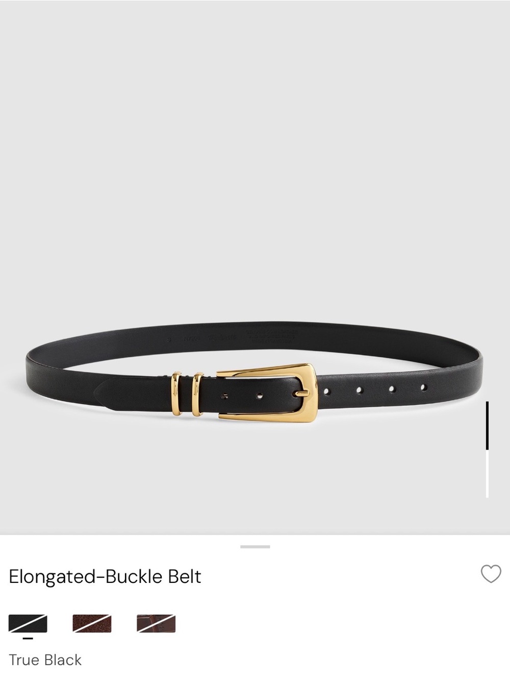 Madewell Elongated Black Belt